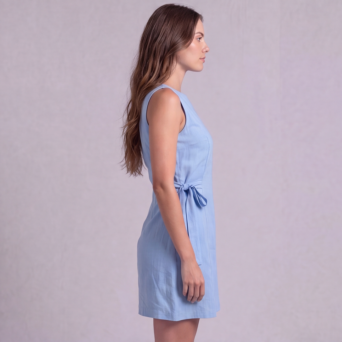 Linen Cotton Mini Dress — Ratń Swamini · view 4