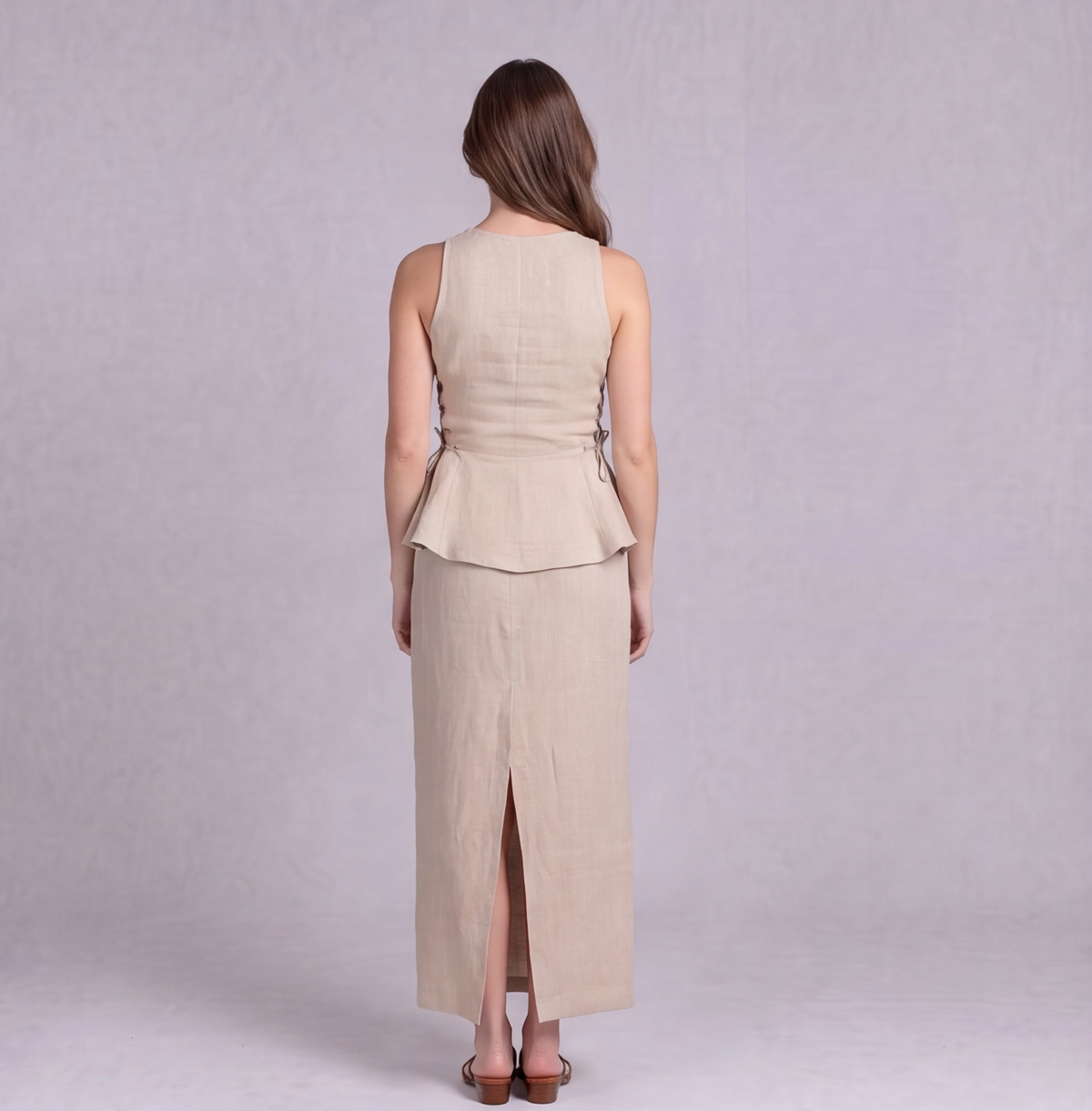 Linen Peplum Blouse — Ratń Swamini · view 4
