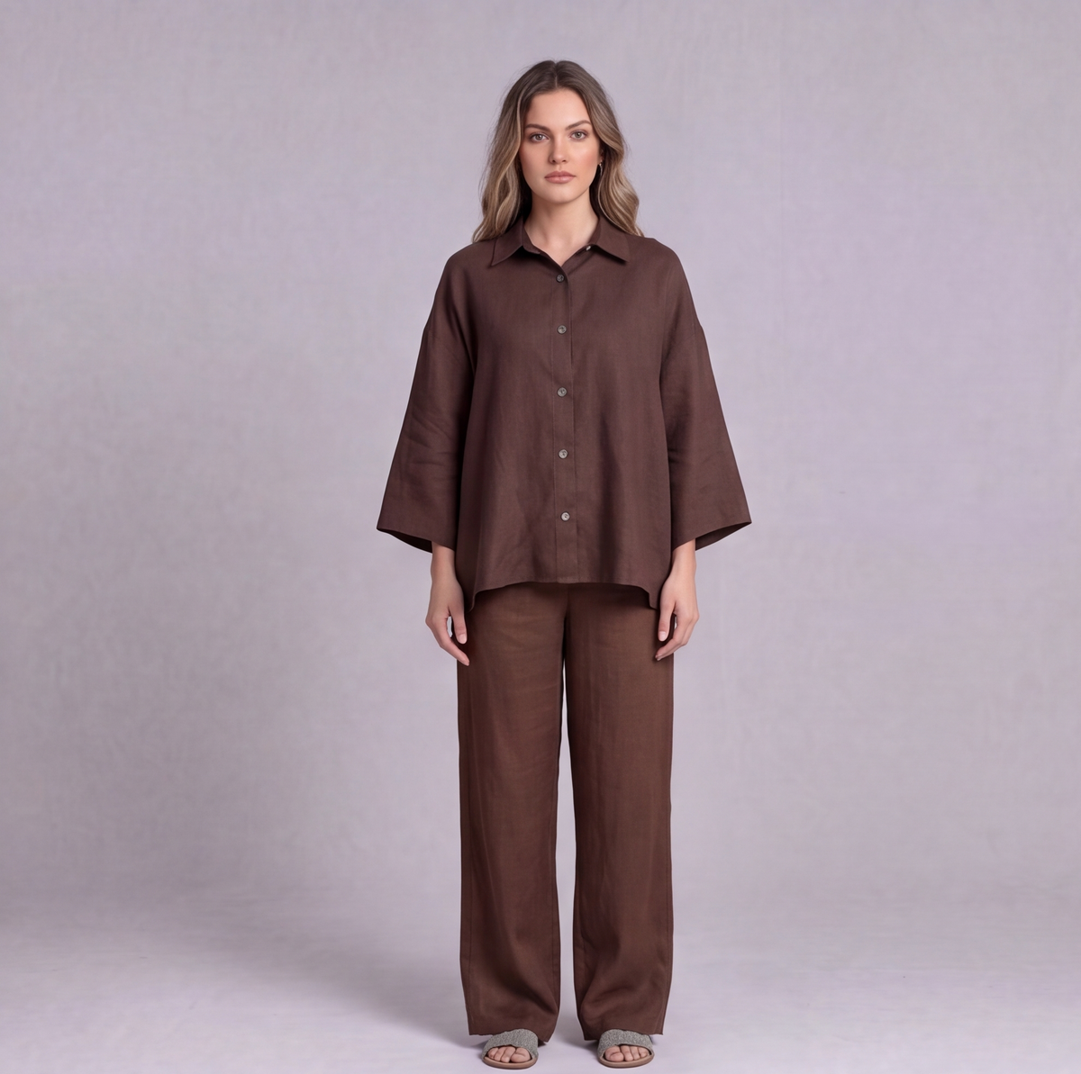 Oversized Linen Shirt — Ratń Swamini · view 4