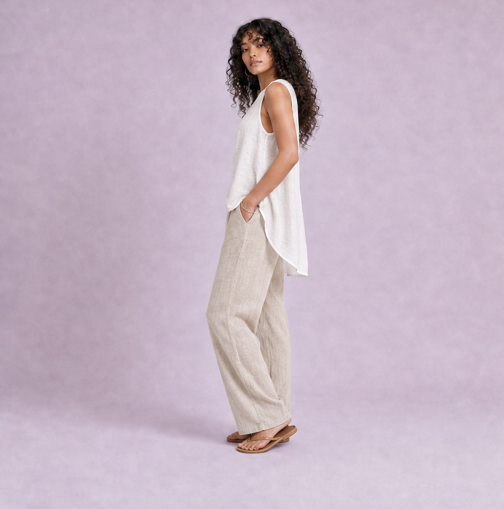 Linen Drawstring Top — Ratń Swamini · view 2