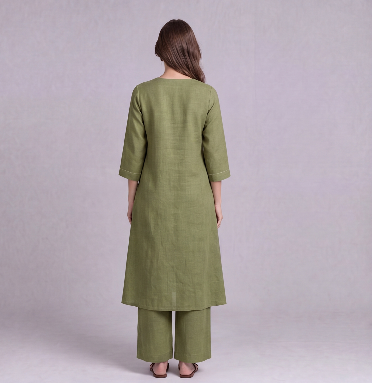 Linen Cotton Kurta & Palazzo Co-ord Set — Ratń Swamini · view 2