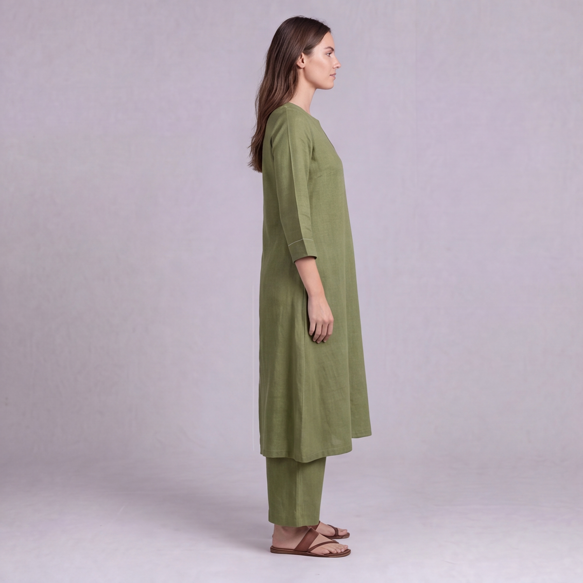 Linen Cotton Kurta & Palazzo Co-ord Set — Ratń Swamini · view 3