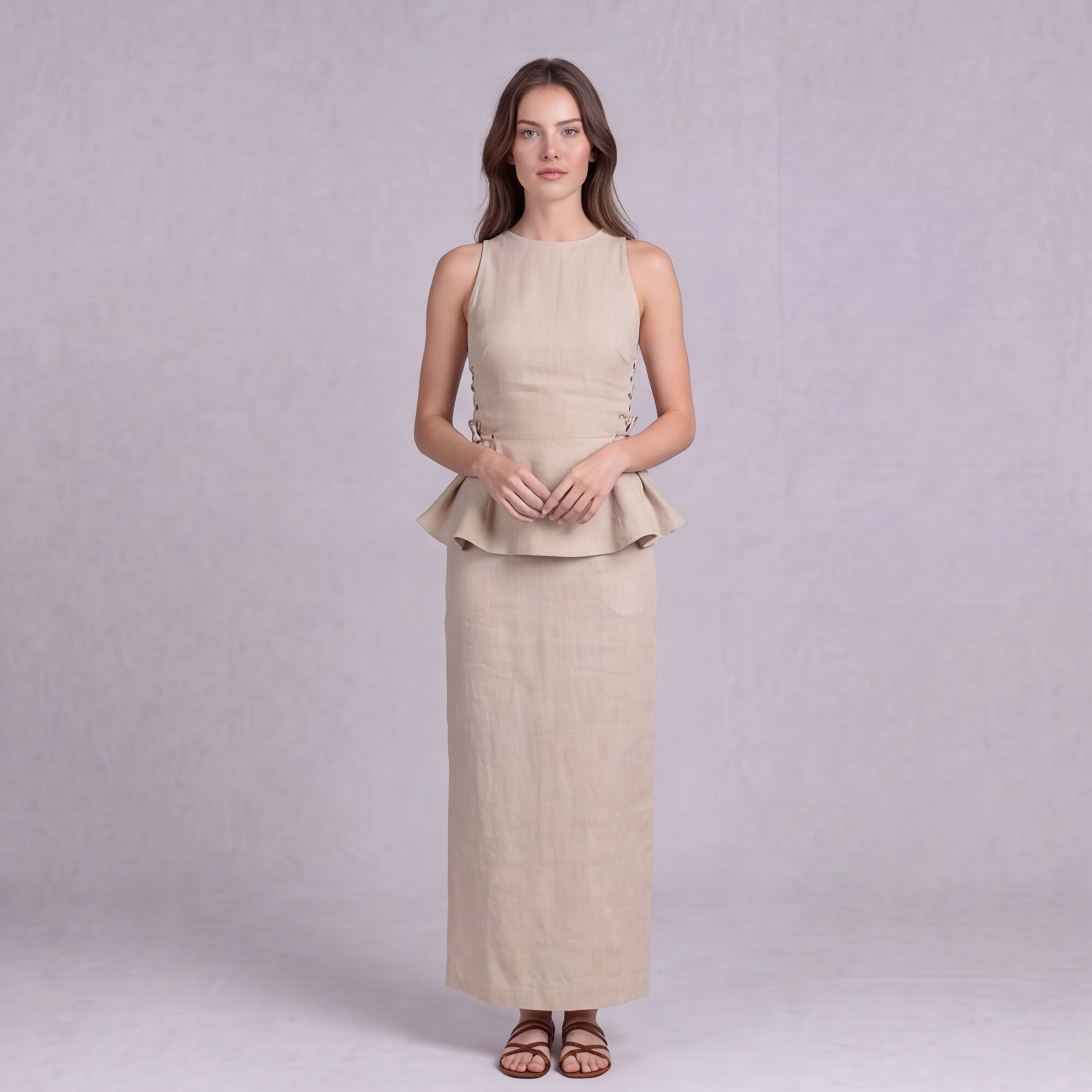 Linen Peplum Blouse — Ratń Swamini · view 3