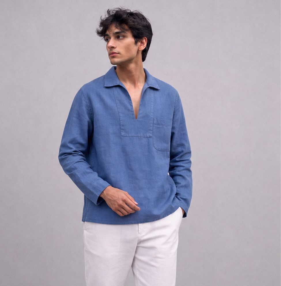 Linen Pullover Shirt — Ratń Swamini