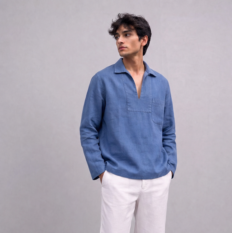 Linen Pullover Shirt — Ratń Swamini · view 5