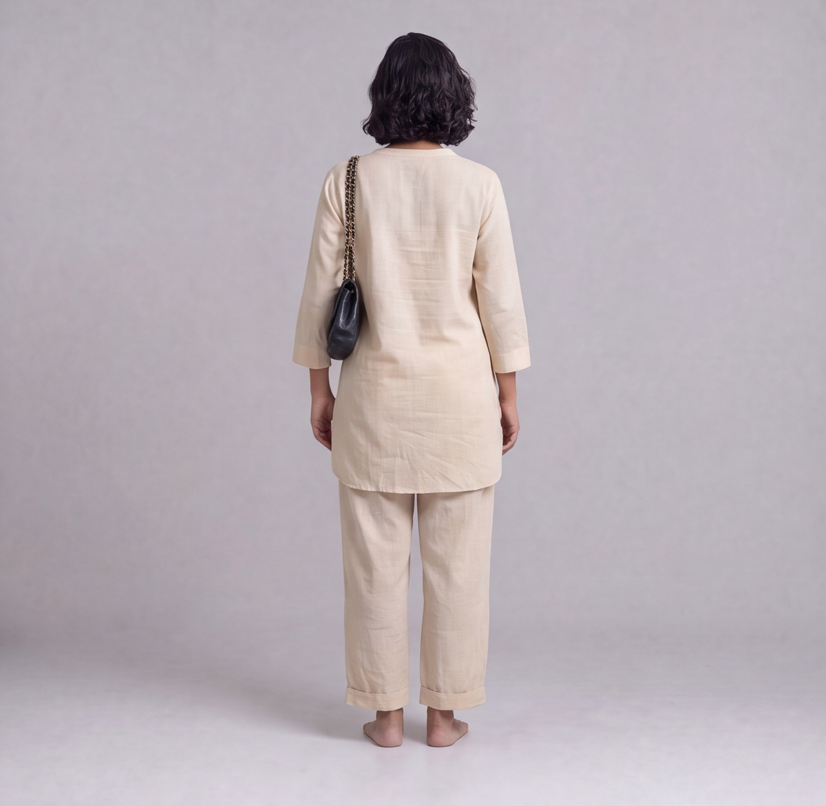 Linen Cotton Tunic & Straight Trouser Co-ord Set — Ratń Swamini · view 4