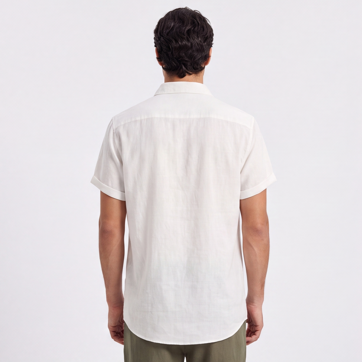 Linen Colour-Block Shirt — Ratń Swamini · view 3