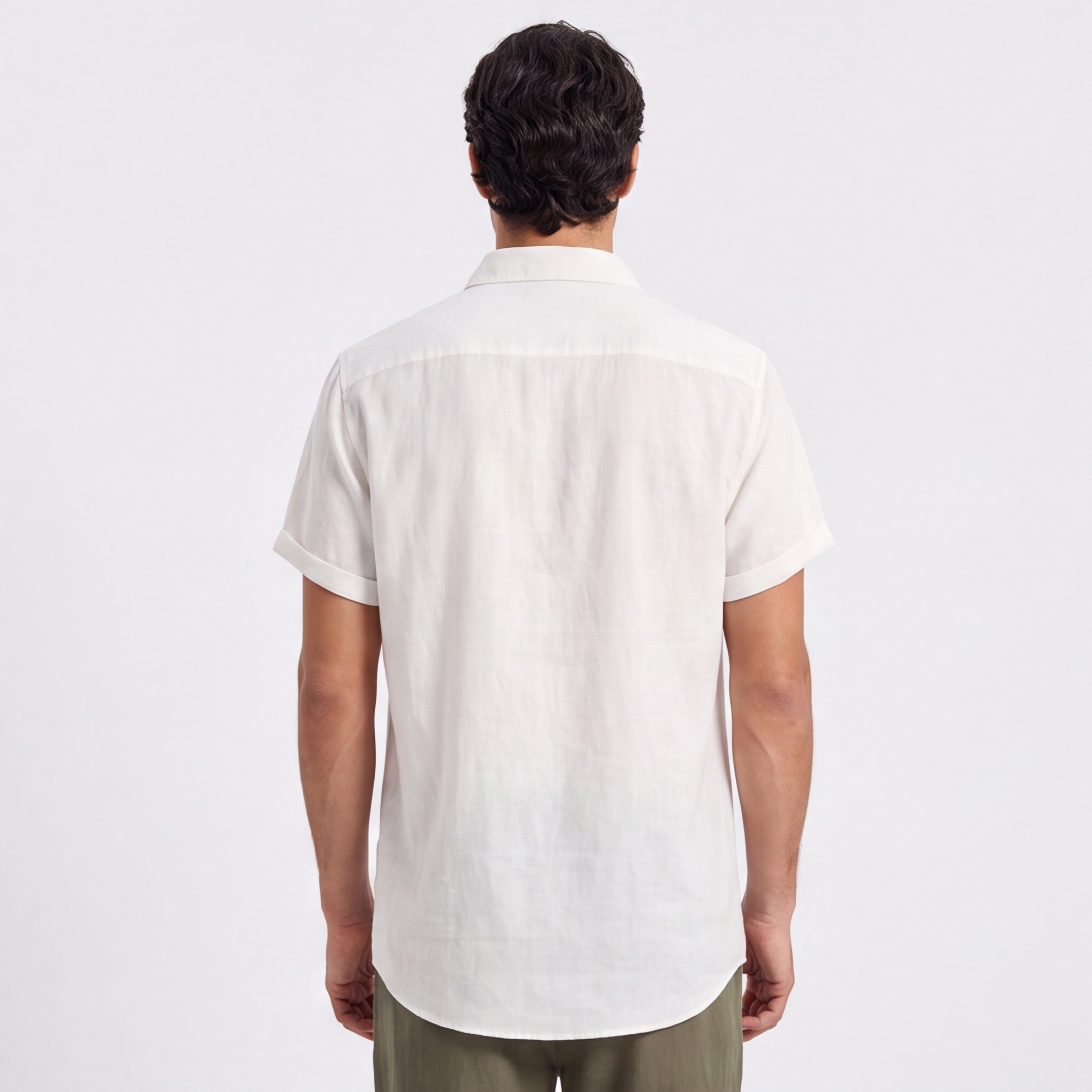 Linen Colour-Block Shirt — Ratń Swamini · view 3