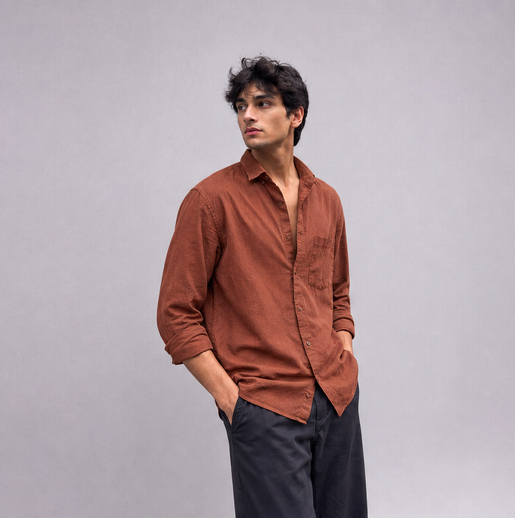 Men's Linen Classic Shirt — Ratń Swamini · view 4