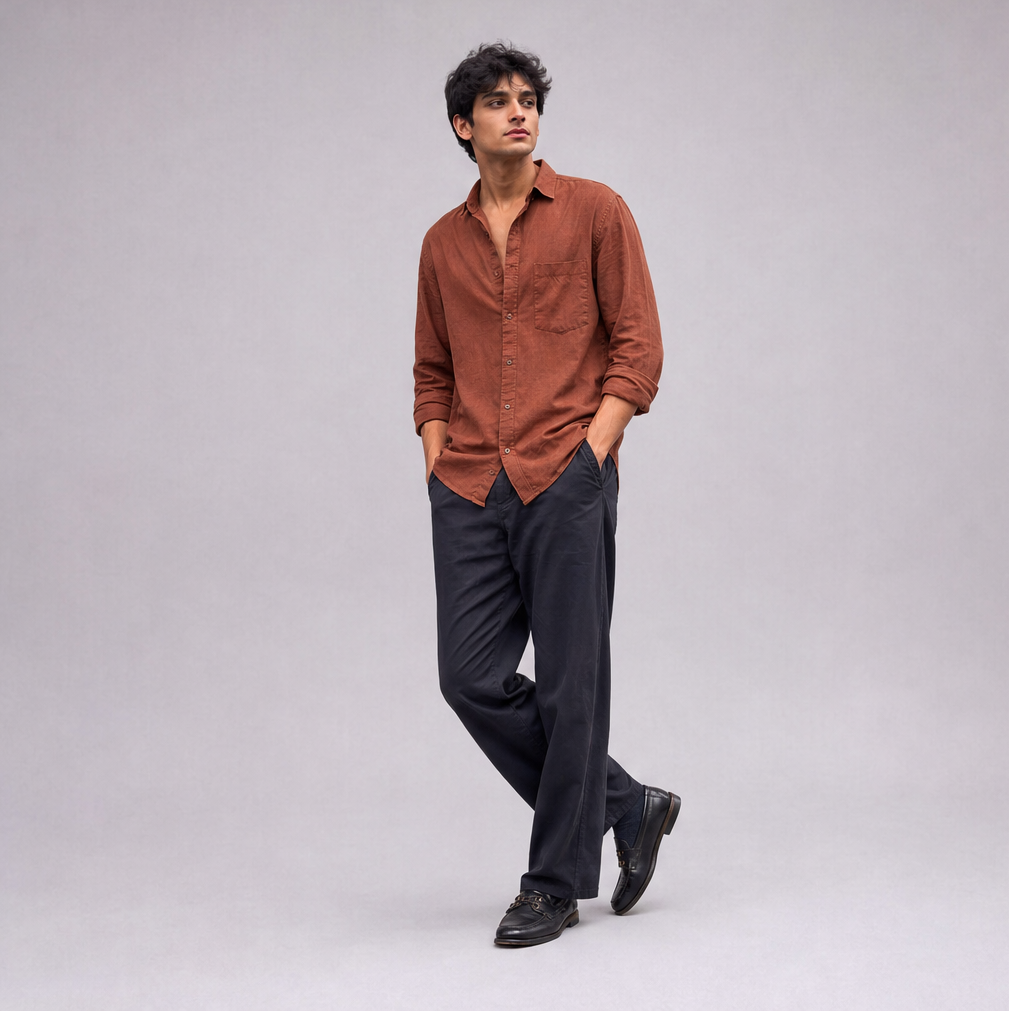Men's Linen Classic Shirt — Ratń Swamini