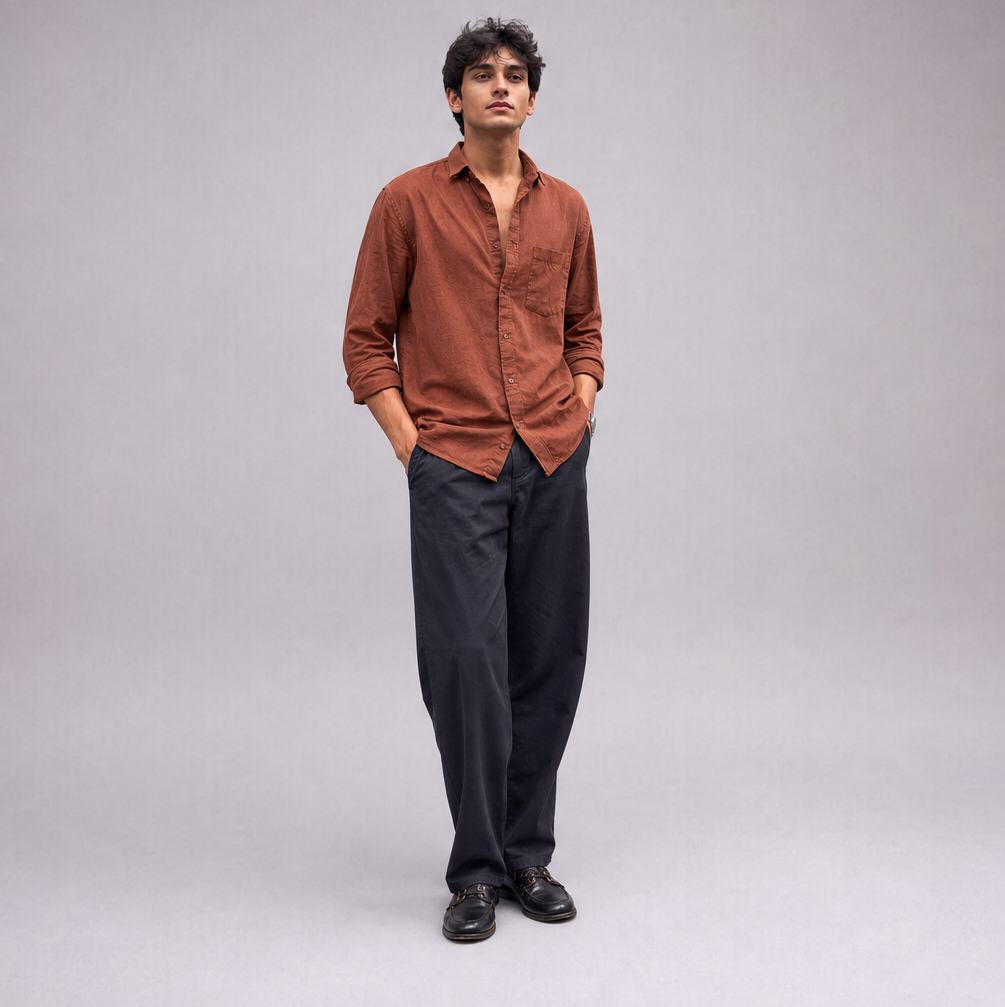 Men's Linen Classic Shirt — Ratń Swamini · view 3