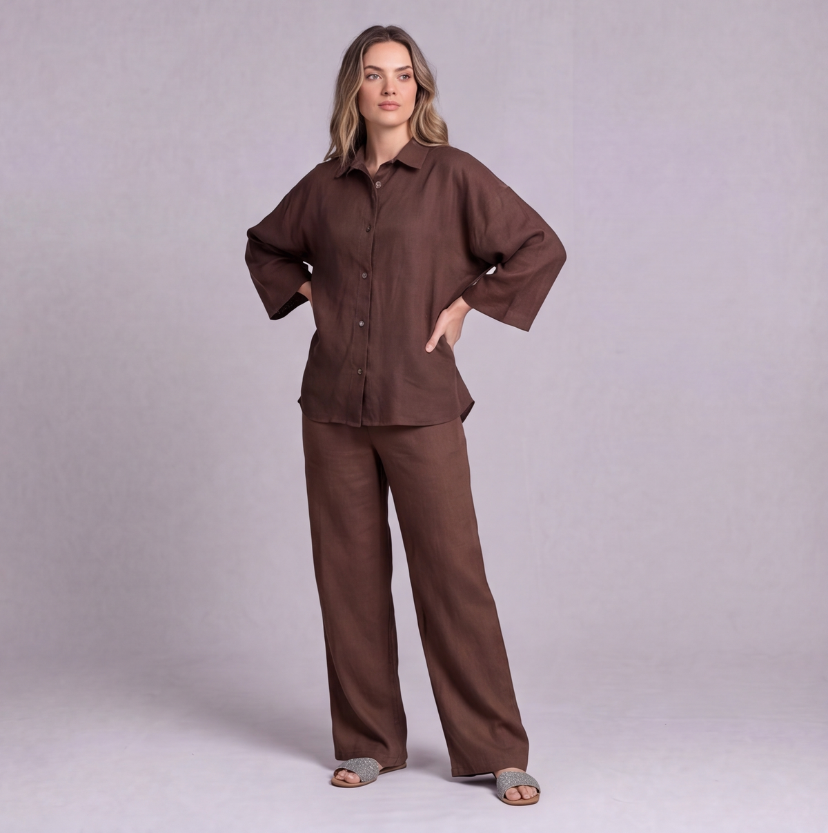 Oversized Linen Shirt — Ratń Swamini · view 5