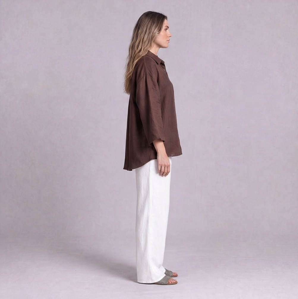 Oversized Linen Shirt — Ratń Swamini · view 3