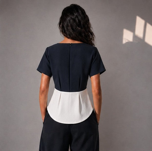 Linen Short Sleeve Top