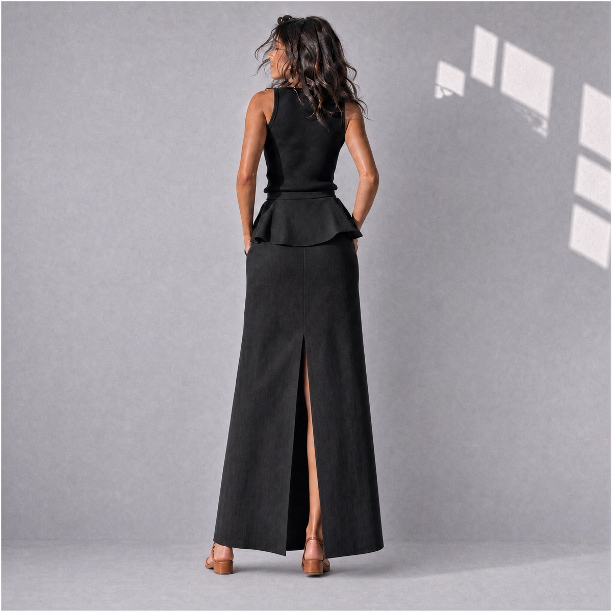 Cotton Linen Maxi Skirt