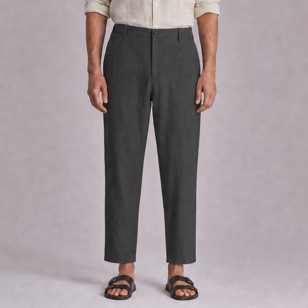 Charcoal linen trouser, Ratń Swamini