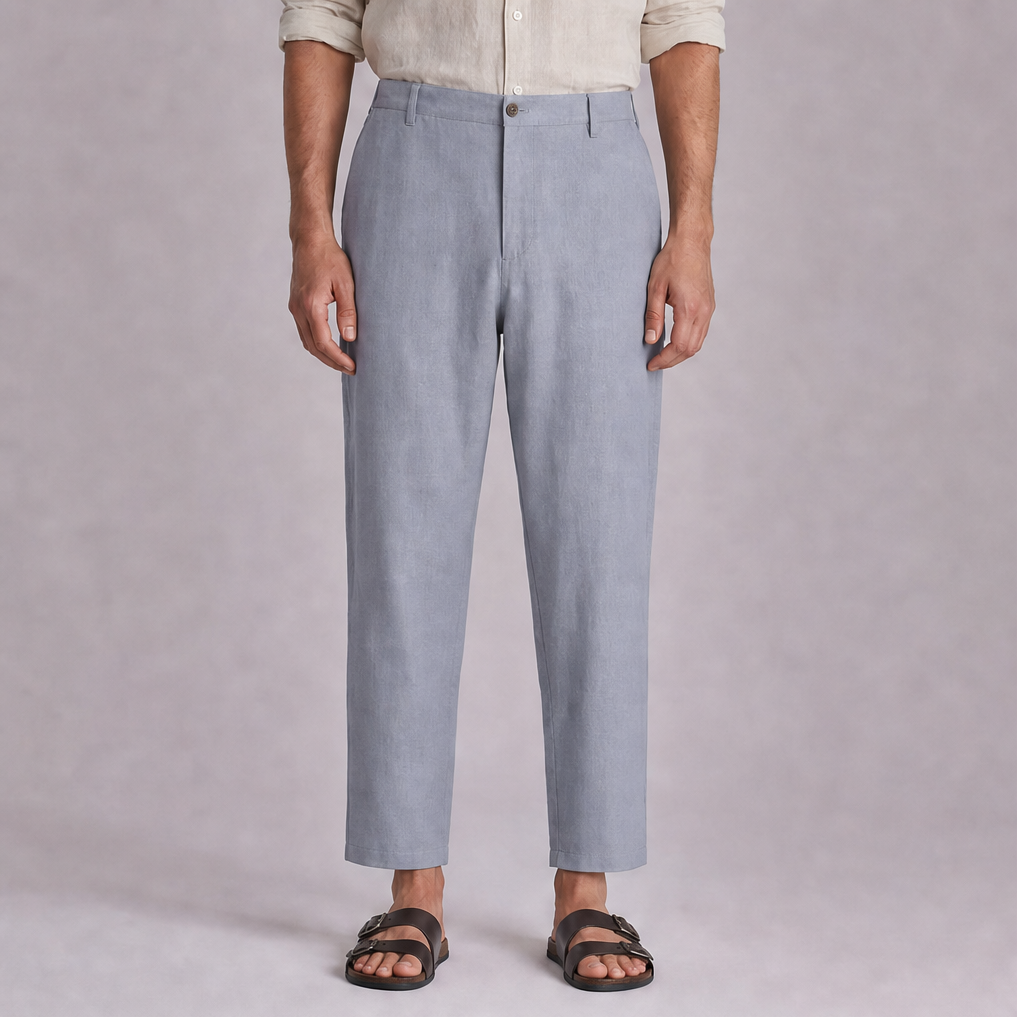 Lavender Grey linen trouser, Ratń Swamini